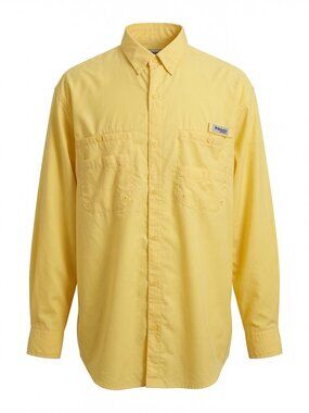 Columbia PFG Omni Shade Shirt Men’s Size 2XL Yellow Long Sleeve Breathable